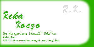 reka koczo business card